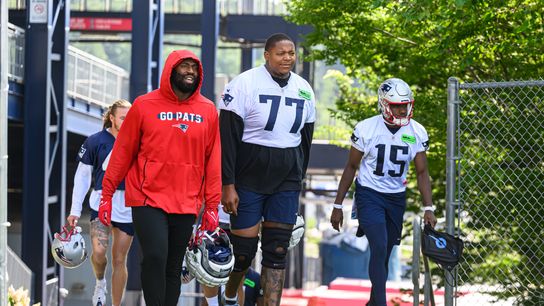 Patriots Camp Report 07.31.23: Line, RB depth an issue on first day in pads taken at Gillette Stadium (Patriots)